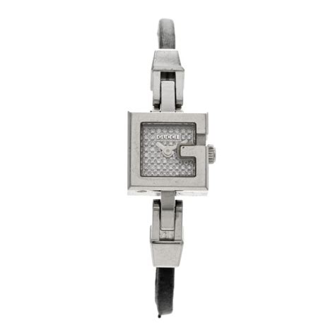 gucci 102 g mini watch|GUCCI Stainless Steel Satin Diamond Pave 14mm 102 G.